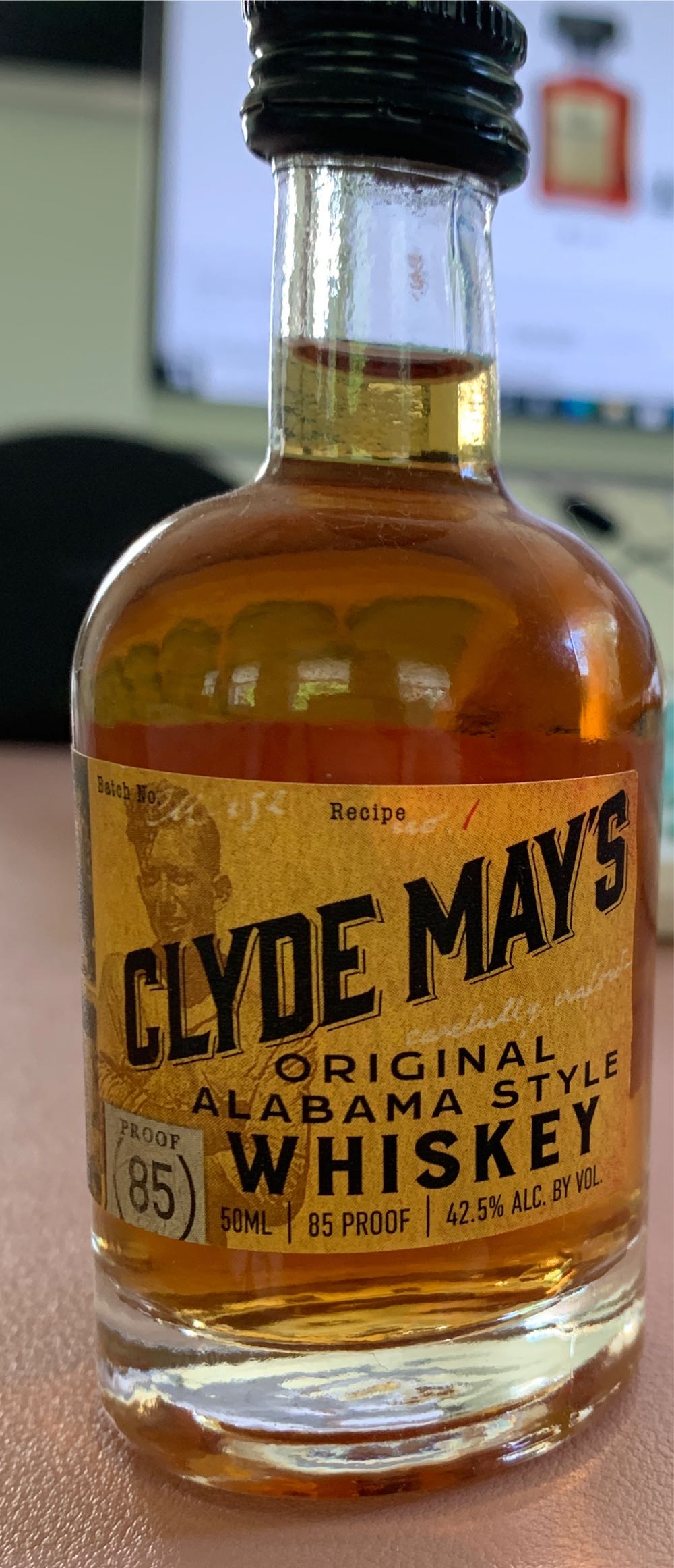 Clyde May’s Alabama Whiskey - Conecuh Ridge Distillery (50 mL) alcohol collectible [Barcode 089016016663] - Main Image 2
