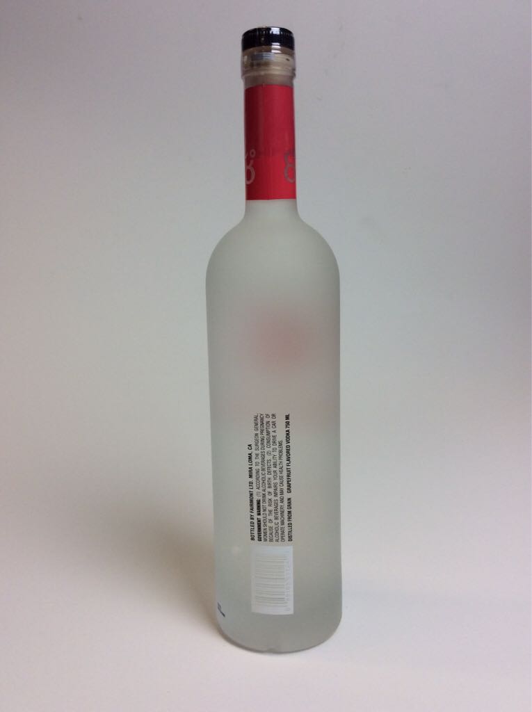 Eight Degrees Grapefruit Vodka - Fairmont- LTD. (750mL) alcohol collectible [Barcode 089105011241] - Main Image 2