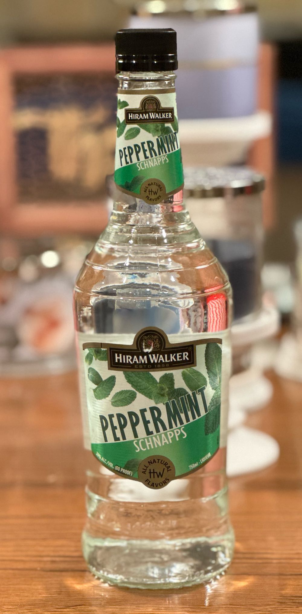 Hiram Walker Peppermint Schnapps - Pernod Ricard USA, Fort Smith, AR (750 mL) alcohol collectible [Barcode 089540125220] - Main Image 2