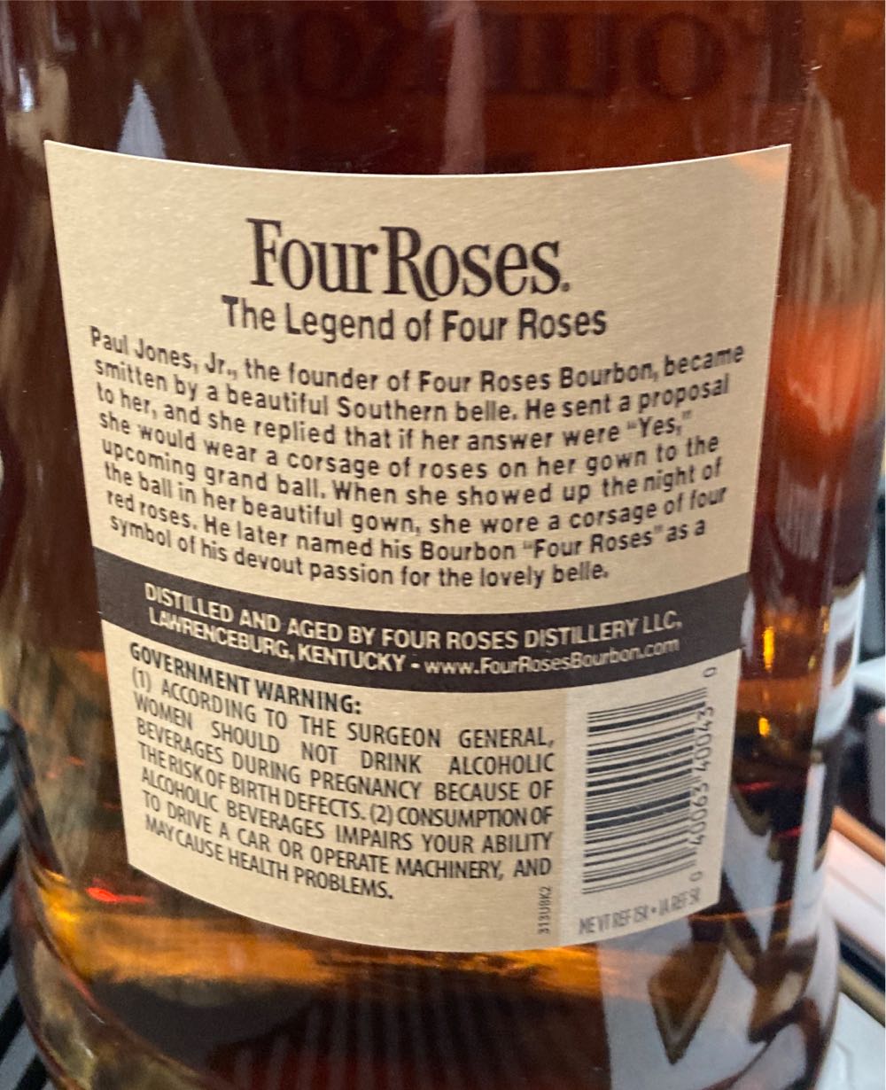 Four Roses Bourbon - Four Roses (1.75 L) alcohol collectible [Barcode 040063400430] - Main Image 2