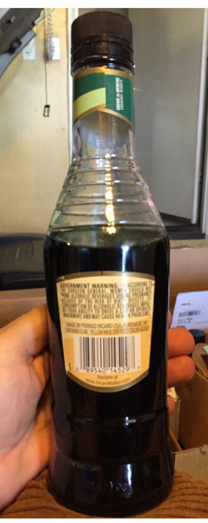 Creme de Menthe - Hiram Walker (375 mL) alcohol collectible [Barcode 089540145297] - Main Image 2