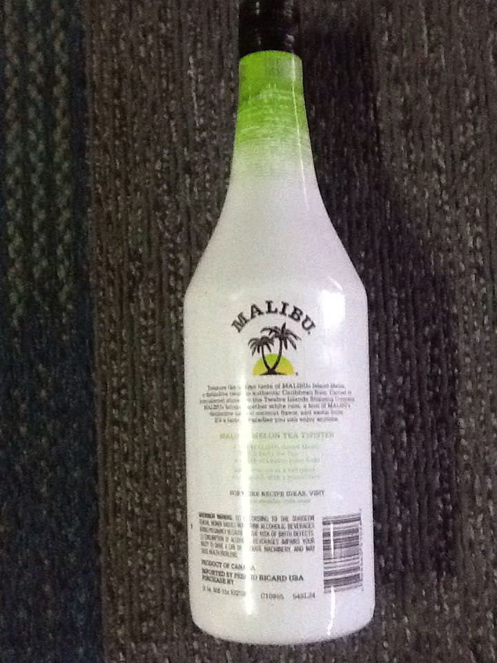 Island Melon Liqueur - Malibu (750 mL) alcohol collectible [Barcode 089540510262] - Main Image 2