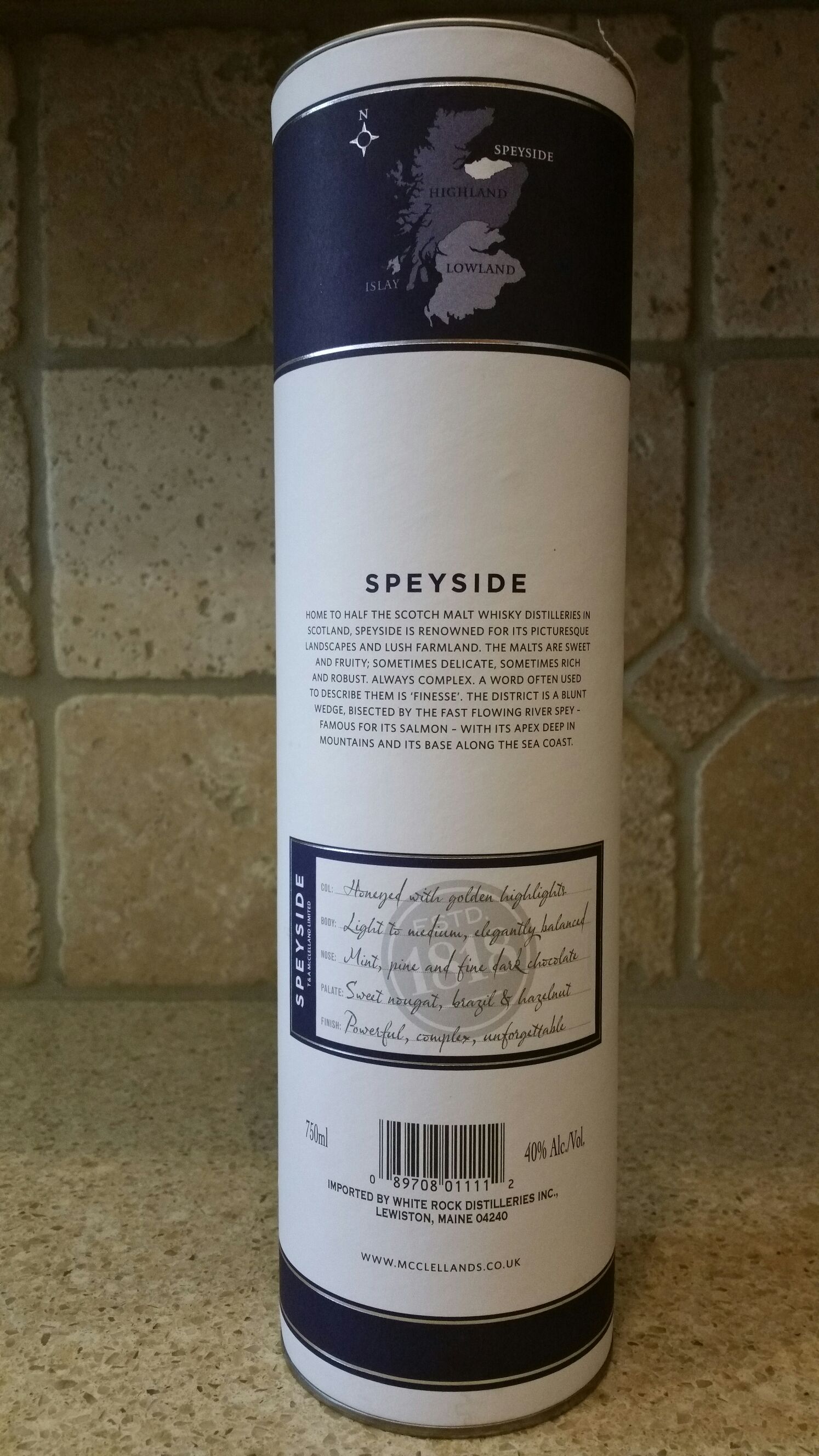 McClelland’s Speyside Scotch - T & A McClelland Limited (750 mL) alcohol collectible [Barcode 089708011112] - Main Image 2