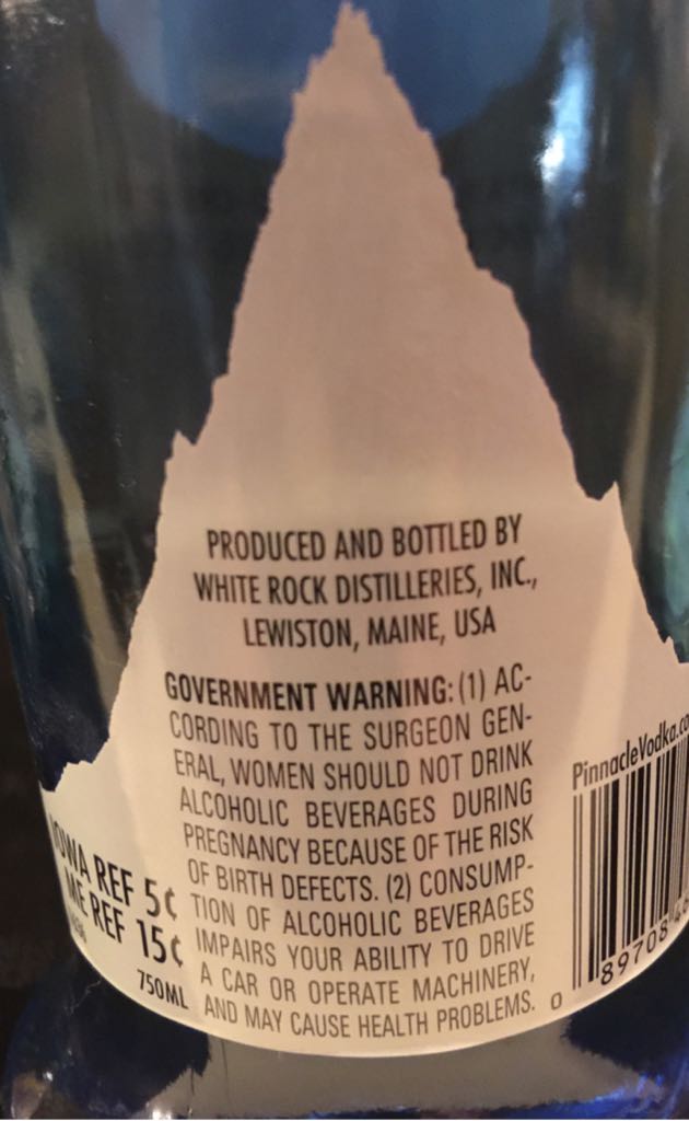 Pinnacle Chocolate Vodka - White Rock Distilleries (750 mL) alcohol collectible [Barcode 089708460804] - Main Image 2