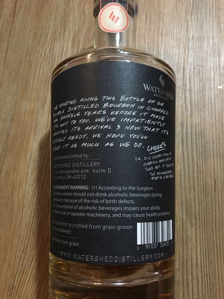Watershed Bourbon - Watershed Distillery (750mL) alcohol collectible [Barcode 091037326300] - Main Image 2