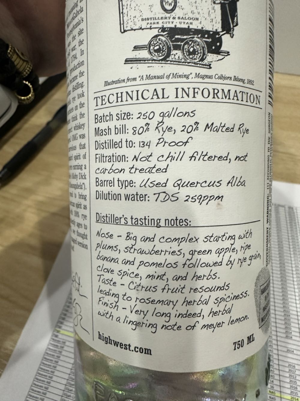 High West OMG Pure Rye - Silver - High West Distillery (750 mL) alcohol collectible [Barcode 094922022578] - Main Image 3