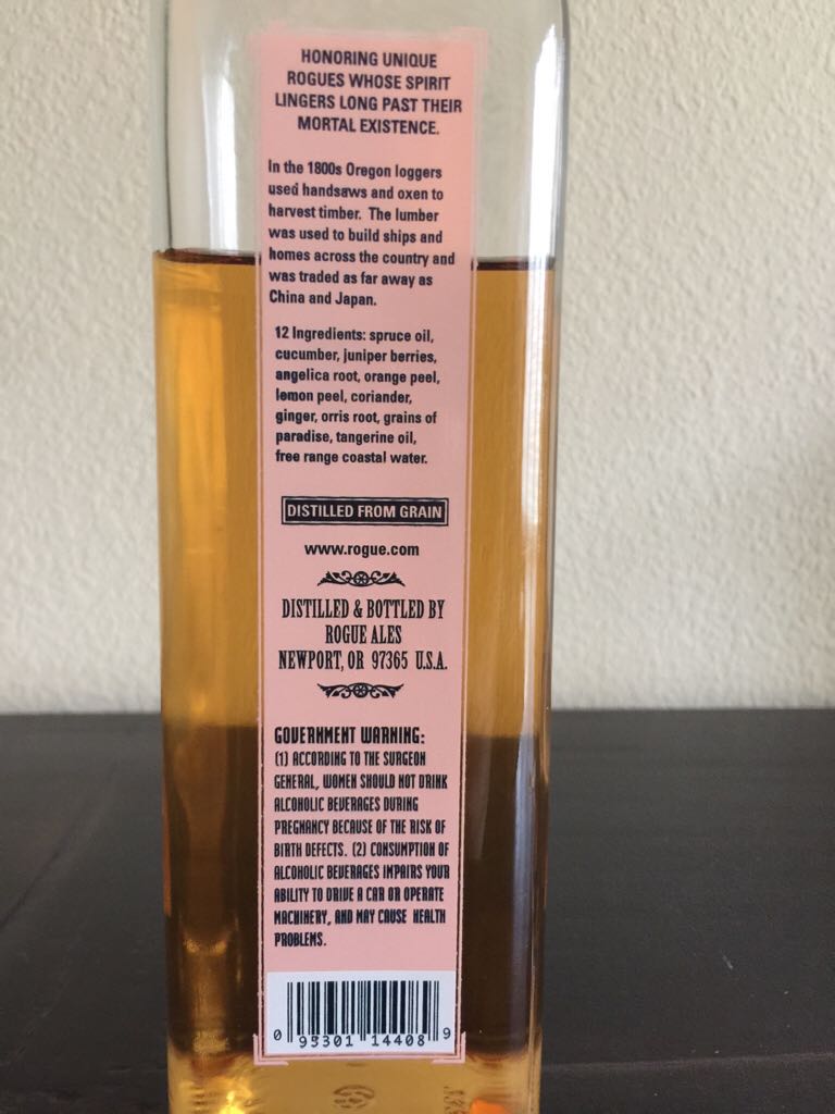 Rogue Pink Spruce Gin - Rogue Spirits (750 mL) alcohol collectible [Barcode 095301144089] - Main Image 2