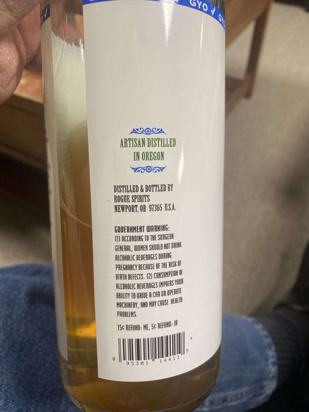 Rogue Spirits Oregon Single Malt Whiskey - Rogue Spirits (750 mL) alcohol collectible [Barcode 095301144119] - Main Image 3