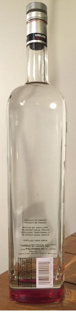 Kirkland Signature Vodka - Distillere De Gayant, Douai, France (1.75L) alcohol collectible [Barcode 096619199914] - Main Image 2