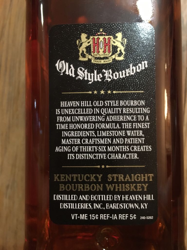 Heaven Hill Old Style Bourbon - Heaven Hill Distilleries, Inc. (750 mL) alcohol collectible [Barcode 096749011315] - Main Image 2