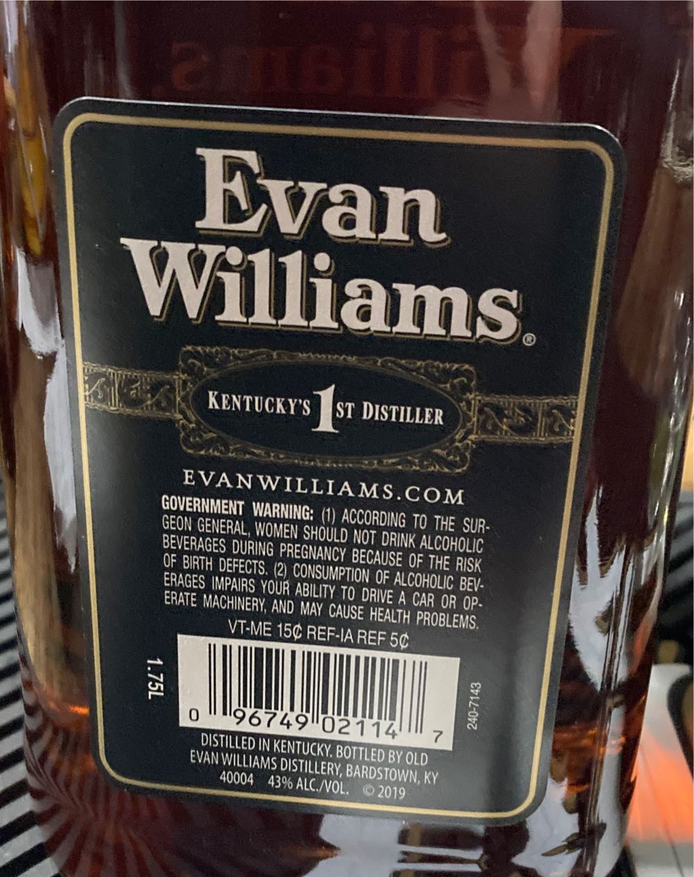 Evan Williams - Old Evan Williams Distillery (1.75 L) alcohol collectible [Barcode 096749021147] - Main Image 4