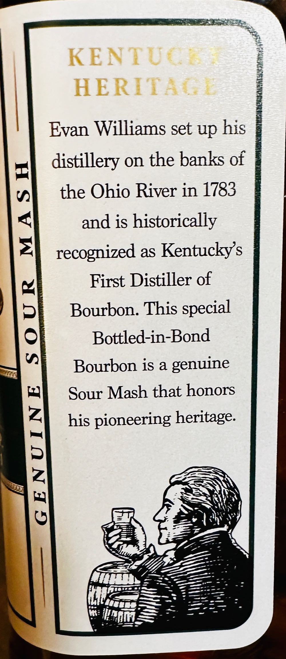 Evan Williams Bottled-in-Bond 100 Proof - Old Evan Williams Distillery (750 mL) alcohol collectible [Barcode 096749021376] - Main Image 4