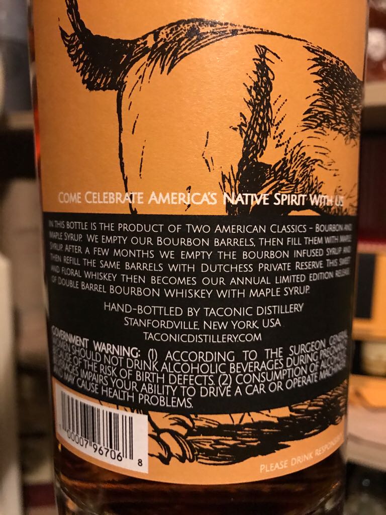 Taconic Distillery Double Barrel - Taconic Distillery (750 mL) alcohol collectible [Barcode 100007967068] - Main Image 2