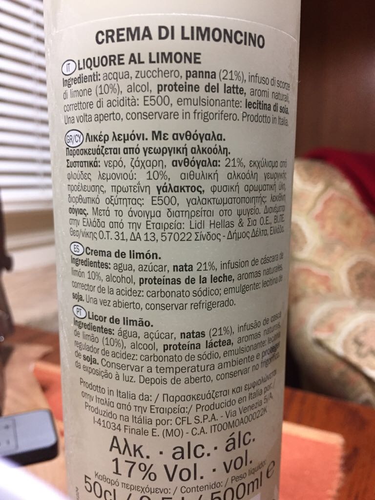 Crema Di Limoncino  - Italy (100 mL) alcohol collectible [Barcode 20048396] - Main Image 2