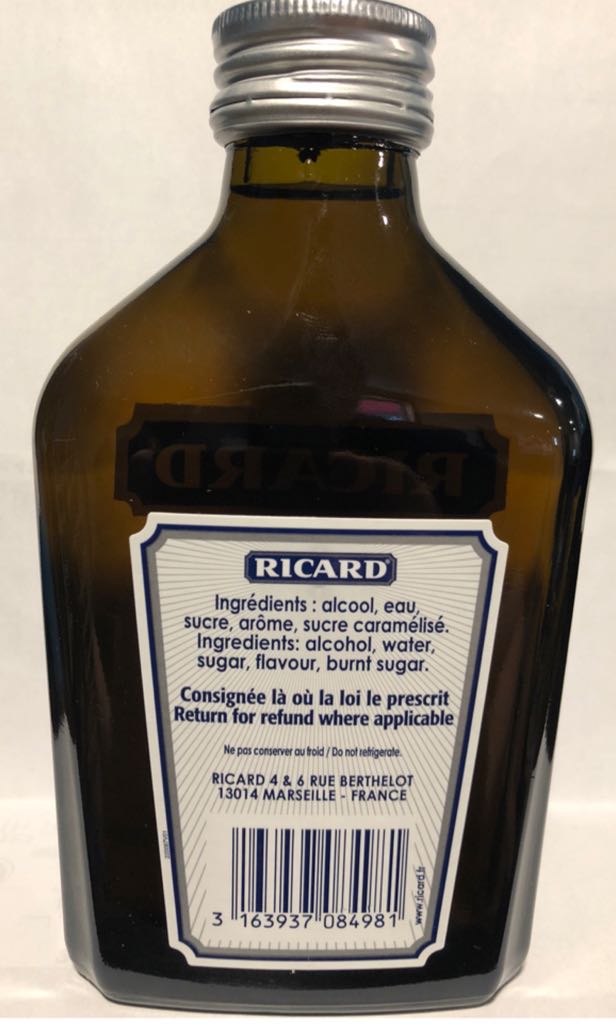 Ricard - Ricard (200 mL) alcohol collectible [Barcode 3163937084981] - Main Image 2