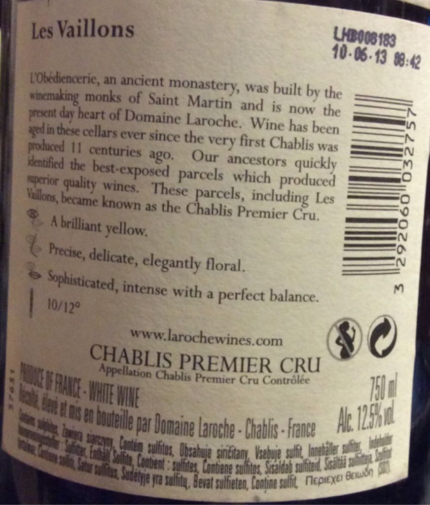 Domaine Laroche  - Les Vaillons Vieilles Vignes (750 mL) alcohol collectible [Barcode 3292060032757] - Main Image 2