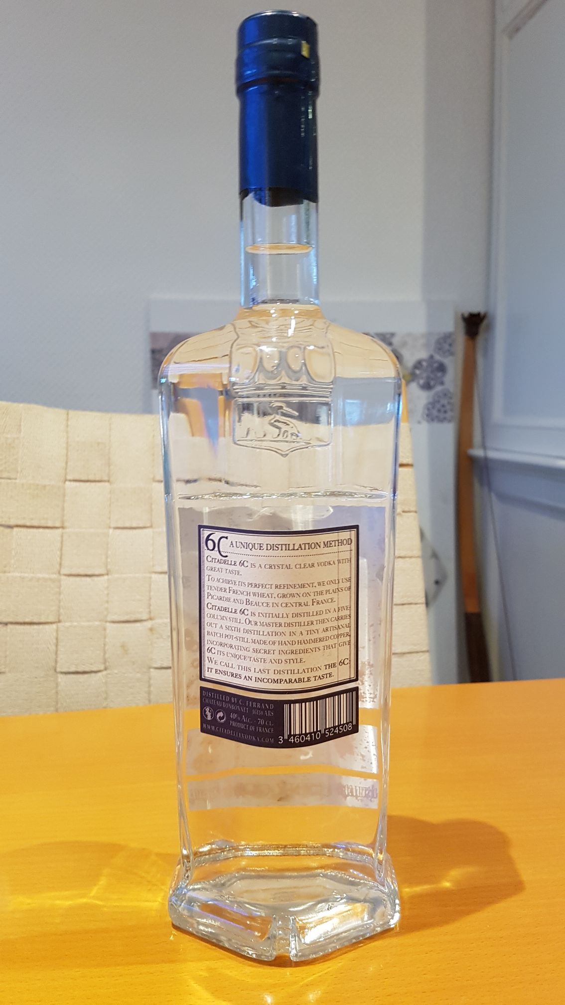 6C Vodka by Citadelle 40% Vol. 70cl - C. Ferrand (700mL) alcohol collectible [Barcode 3460410524508] - Main Image 2