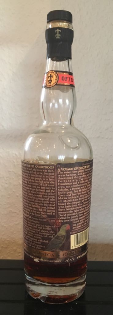 OVERPROOF 69%!! Plantation O.F.T.D. Artisanal Rum Jamaica Guyana Barbados 0,7l - Plantation Rum (700 mL) alcohol collectible [Barcode 3460410530493] - Main Image 2