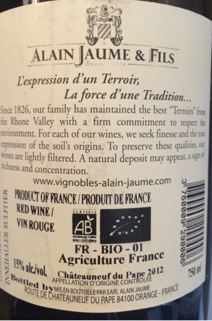 Papp - Alain Jaume (750 mL) alcohol collectible [Barcode 3760009290006] - Main Image 2