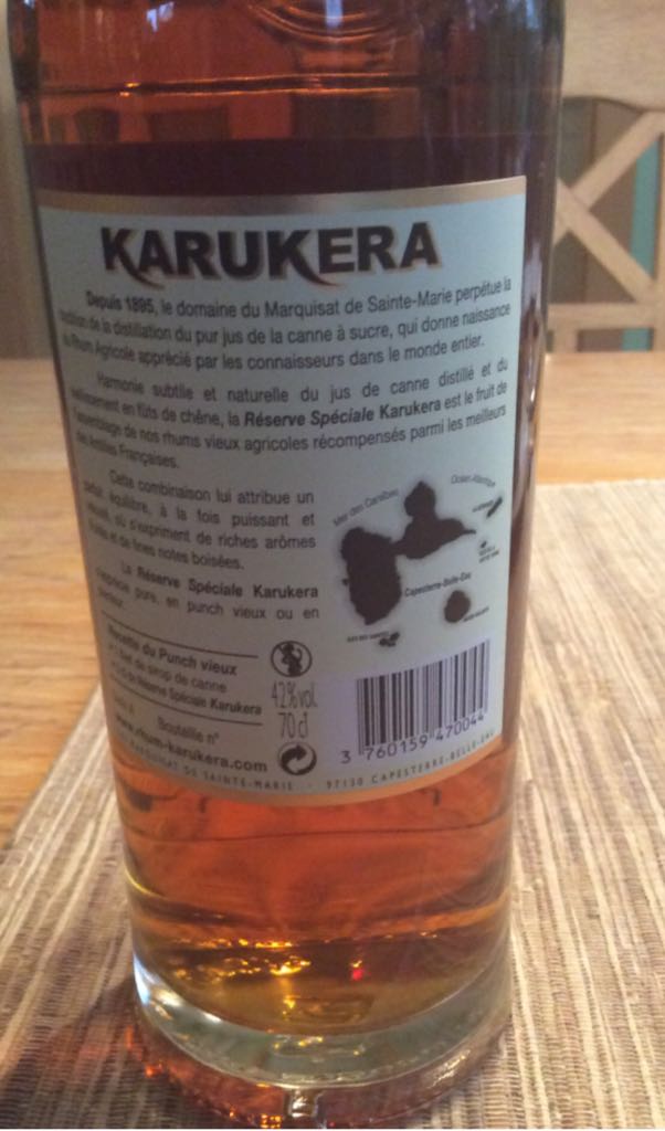 Rum Rhum Karukera Reserve Special - Longueteau (700 mL) alcohol collectible [Barcode 3760159470044] - Main Image 2