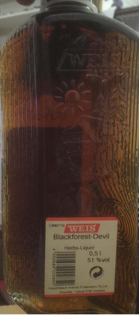 Weiss Schwarz Wald Teufel - Weis (500 mL) alcohol collectible [Barcode 4002689002852] - Main Image 2