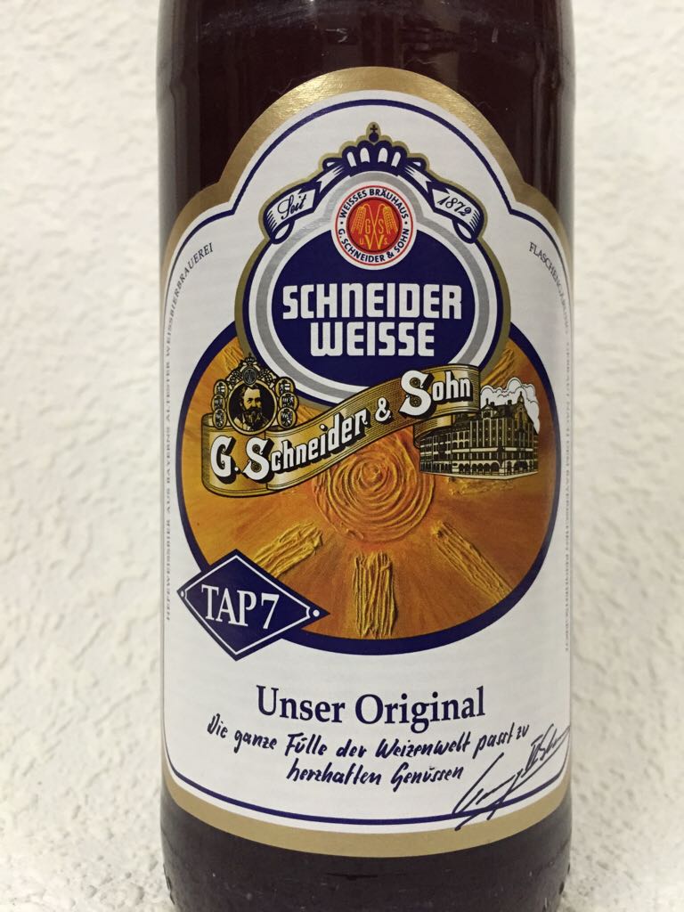 Schneider Weisse - TAP 7 - Unser Original  - Weisses Bräuhaus G. Schneider & Sohn, Kelheim (500 mL) alcohol collectible [Barcode 4003669016203] - Main Image 2