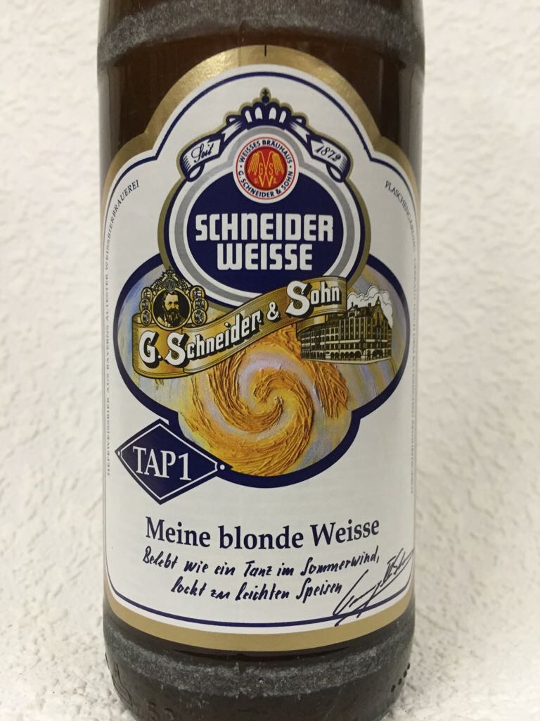 Schneider Weisse - TAP 1 - Meine blonde Weisse - Weisses Bräuhaus G. Schneider & Sohn, Kelheim (500 mL) alcohol collectible [Barcode 4003669016807] - Main Image 2
