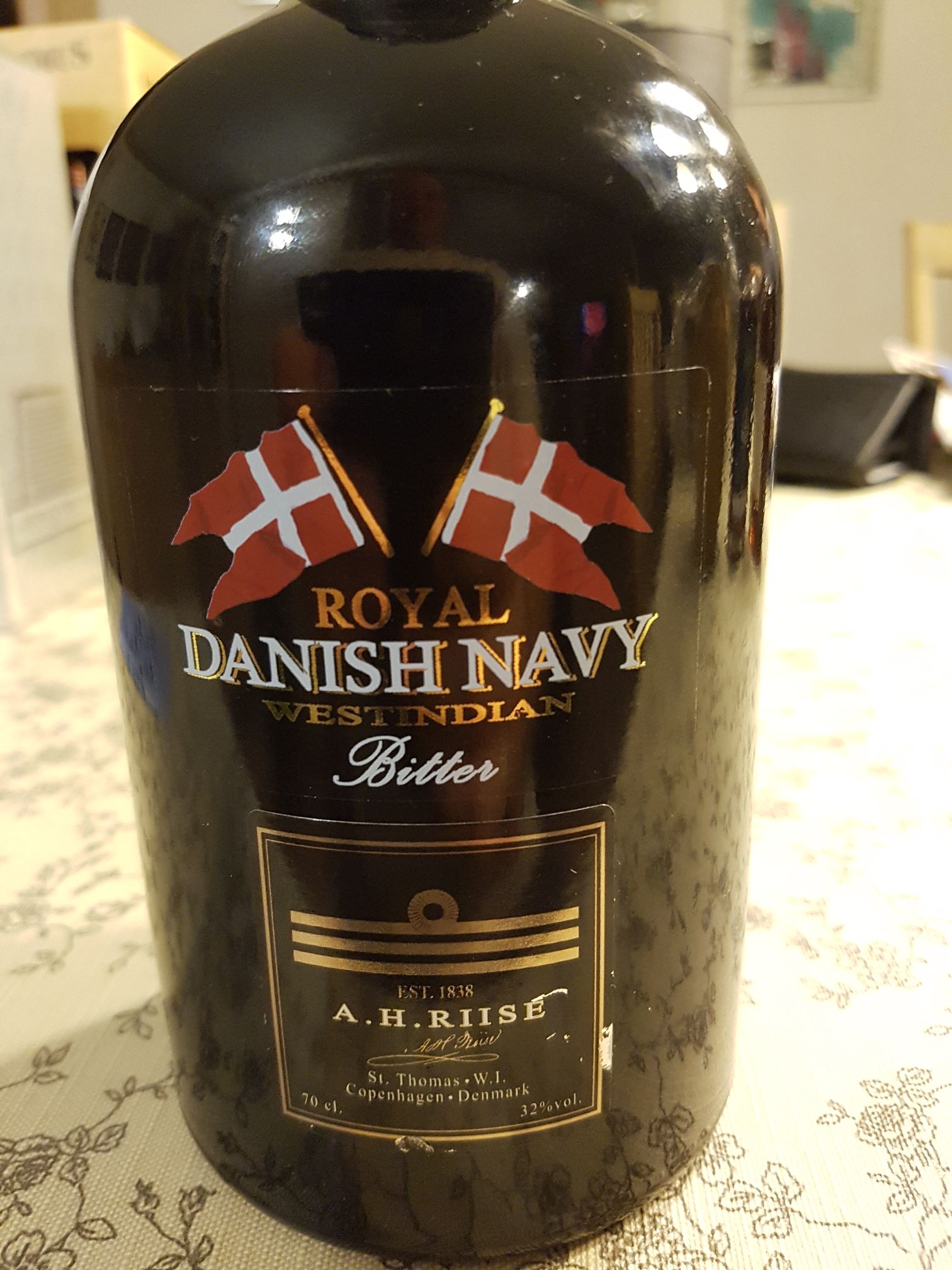 A.H. Riise Royal Danish Navy Westindian Bitter - A.h. Riise (700 mL) alcohol collectible [Barcode 4005563386222] - Main Image 1