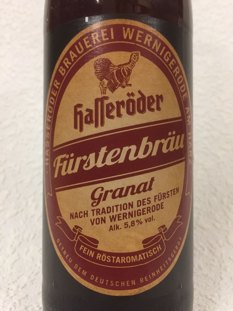 Fürstenbräu Granat - Hasseröder Brauerei GmbH (500 mL) alcohol collectible [Barcode 4014558326976] - Main Image 2