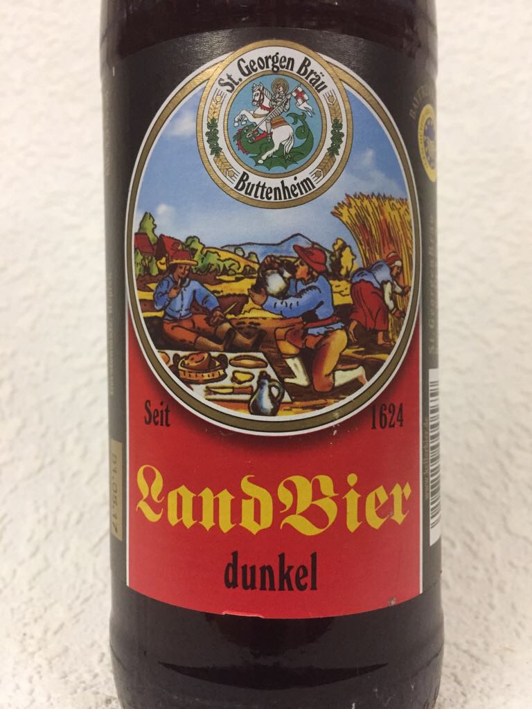 St. Georgenbräu - LandBier Dunkel  - St. Georgenbräu, Buttenheim (OFr.) (500 mL) alcohol collectible [Barcode 4016729000579] - Main Image 2