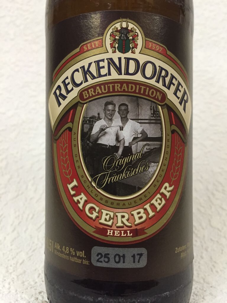 Reckendorfer - Lagerbier - Schlossbrauerei Reckendorf (500 mL) alcohol collectible [Barcode 4021585006009] - Main Image 2