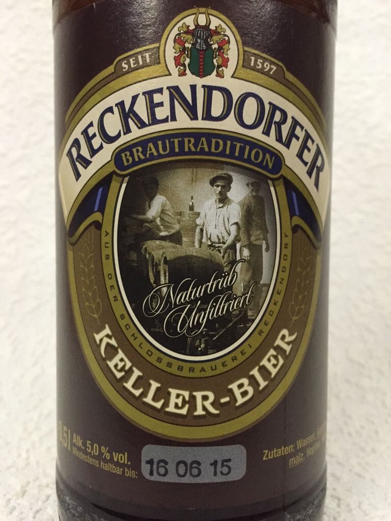 Reckendorfer - Kellerbier - Schlossbrauerei Reckendorf (500 mL) alcohol collectible [Barcode 4021585006801] - Main Image 2