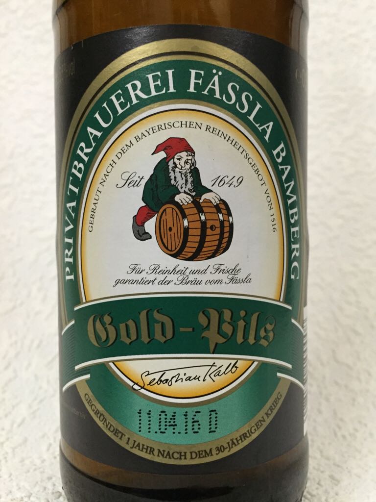 Gold-Pils - Privatbrauerei Fässla, Bamberg (500 mL) alcohol collectible [Barcode 4028191100008] - Main Image 2