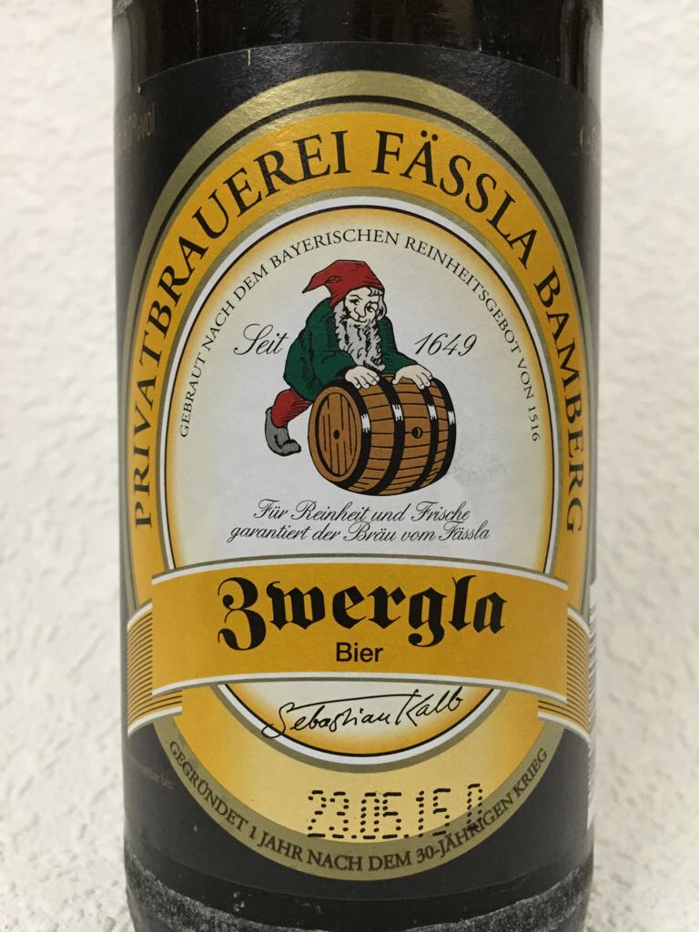 Zwergla - Privatbrauerei Fässla, Bamberg (500 mL) alcohol collectible [Barcode 4028191120006] - Main Image 2