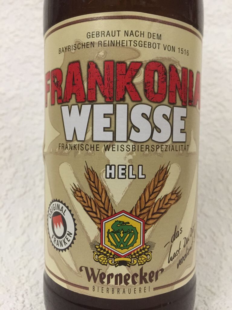 Frankonia Weisse  - Wernecker Bierbrauerei (500 mL) alcohol collectible [Barcode 4031842000930] - Main Image 2