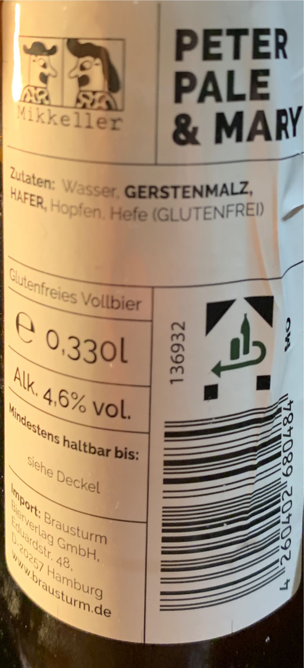 Peter, Pale and Mary - De Proef Brouwerij (11,2 fl. oz.) alcohol collectible [Barcode 4051522184026] - Main Image 3