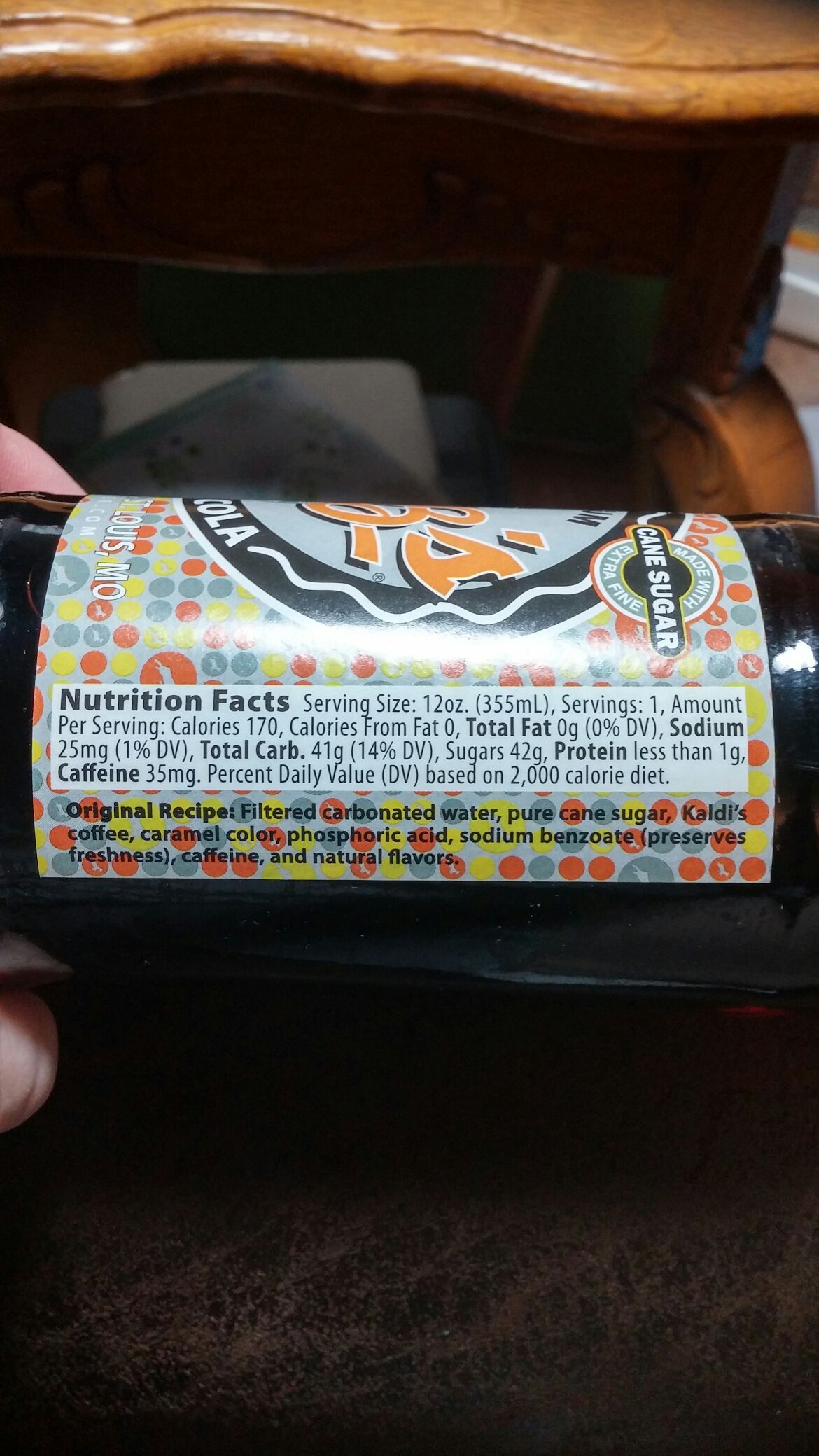 Coffee Cola - Fitz’s Bottling Co. ST. Louis, MO (12) alcohol collectible [Barcode 052591210818] - Main Image 2