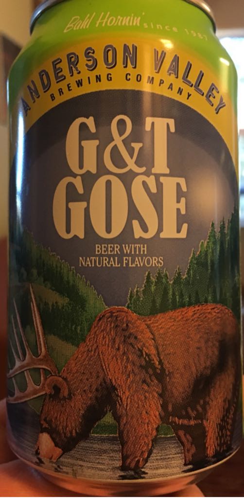 G&T Gose - Anderson Valley Brewing Company (12 fl. oz.) alcohol collectible [Barcode 009125003910] - Main Image 1