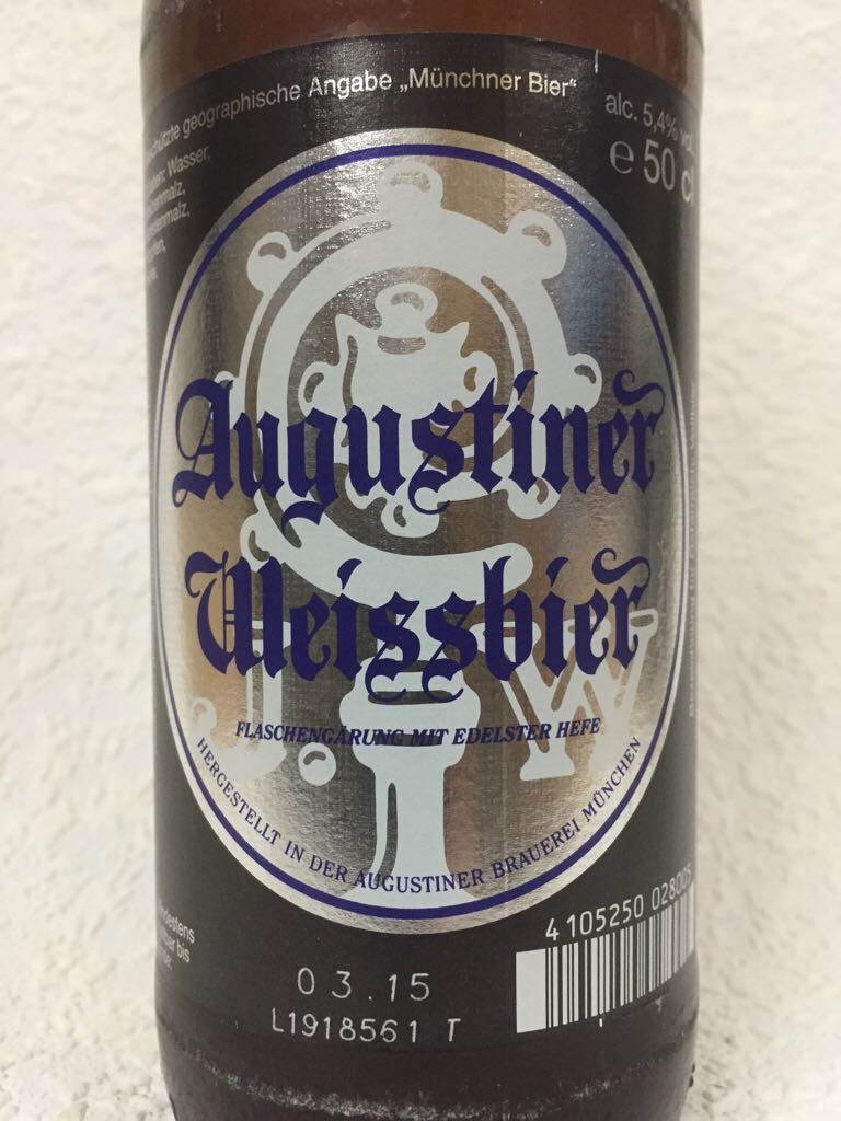 Augustiner Weissbier  - Augustiner Brauerei, München (500 mL) alcohol collectible [Barcode 4105250028005] - Main Image 2
