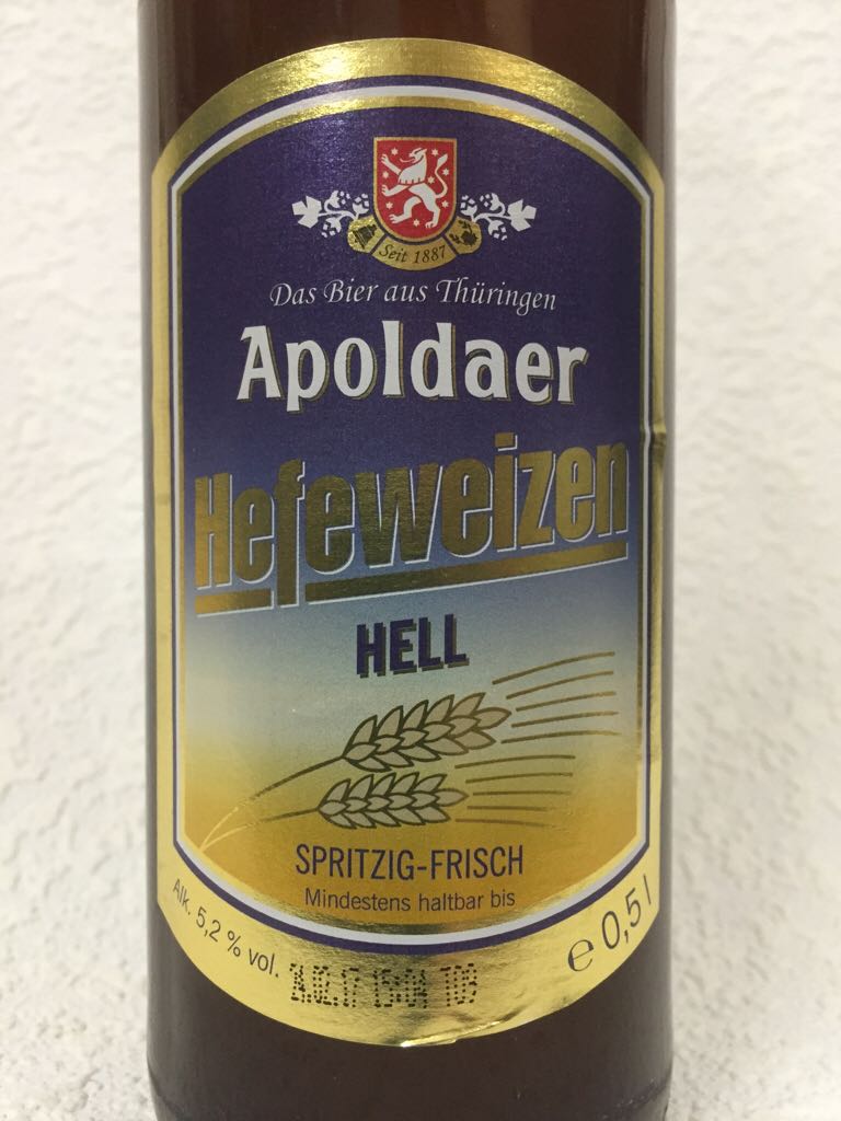 Apoldaer Hefeweizen Hell - Vereinsbrauerei Apolda (Thür.) (500 mL) alcohol collectible [Barcode 42165170] - Main Image 2