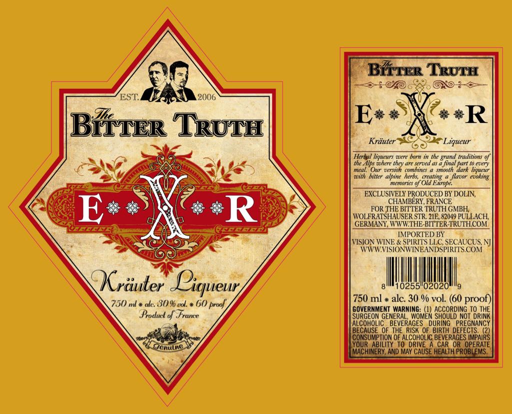 Bitter Truth E**X**R - Dolin (750 mL) alcohol collectible [Barcode 4260167660479] - Main Image 2