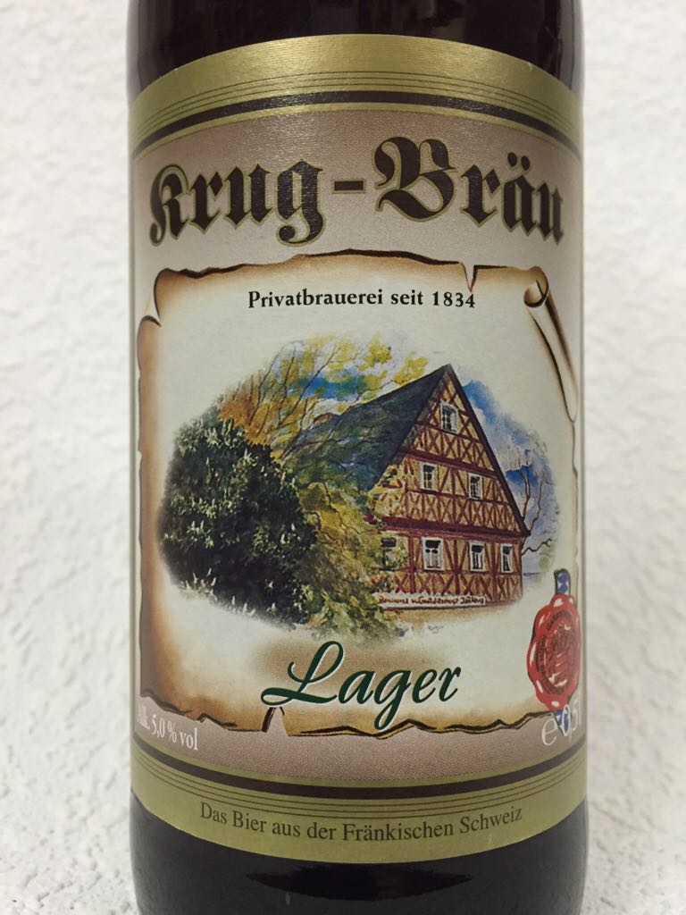 Krug-Bräu - Lager - Krug-Bräu, Waischenfeld-Breitenlesau (500 mL) alcohol collectible [Barcode 4260193840012] - Main Image 2