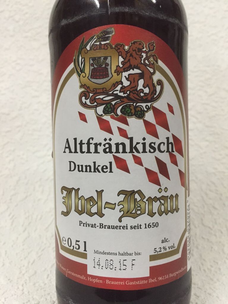 Ibel-Bräu - Altfränkisch Dunkel  - Brauerei Gaststätte Ibel, Burgwindheim (500 mL) alcohol collectible [Barcode 4260240820356] - Main Image 2