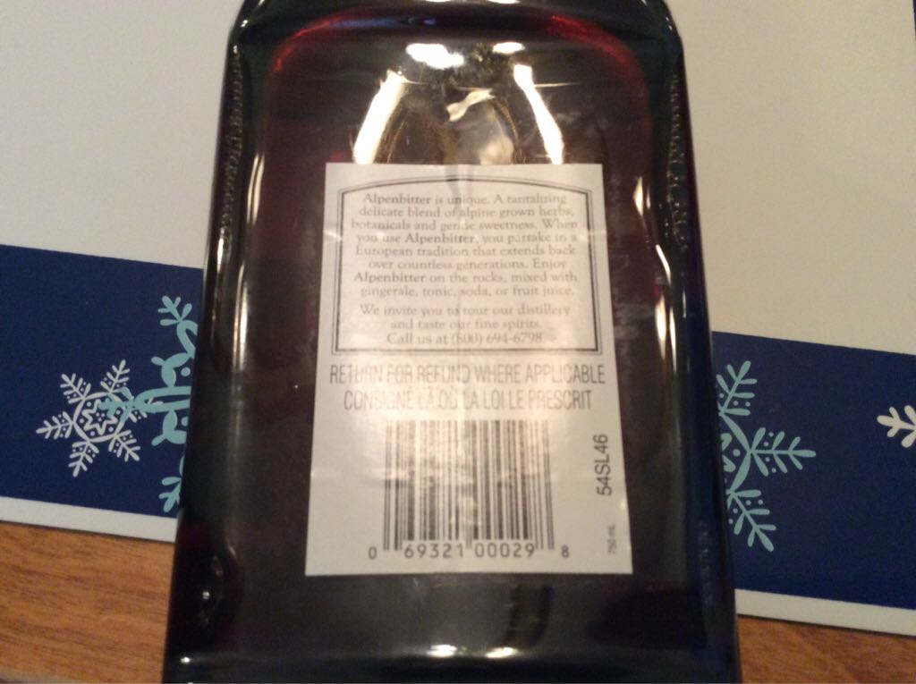 Alpenbitter - Rittmeister Of Canada alcohol collectible [Barcode 069321000298] - Main Image 2