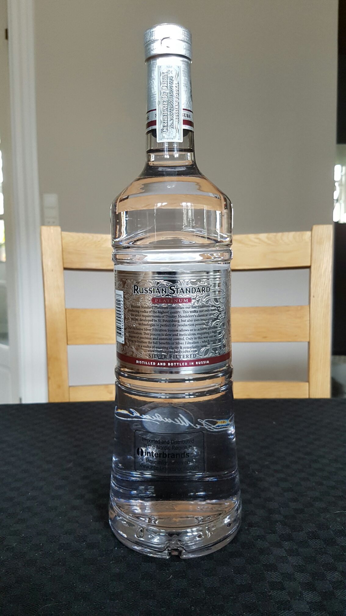 Russian Standard Platinum Vodka - Russian Standard (1L) alcohol collectible [Barcode 4603400000227] - Main Image 2