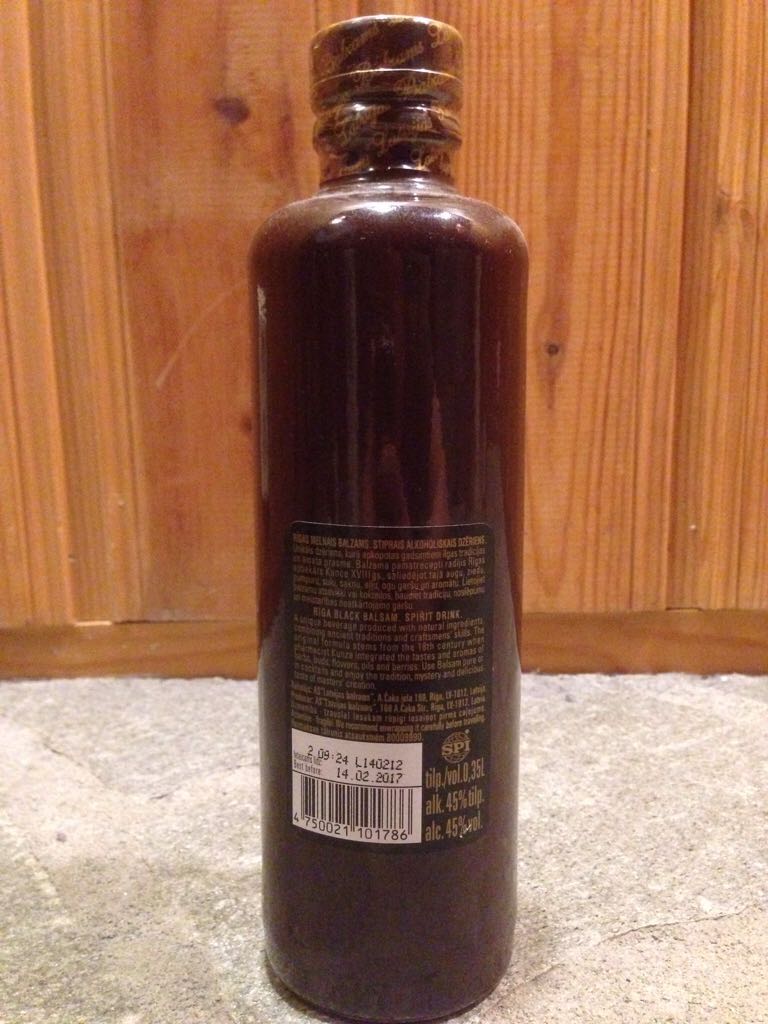RIGA Black Balsam - traditioneller lettischer KrÃ¤uterbitter - 0,35 l - Ražošanu Parrauga (350 mL) alcohol collectible [Barcode 4750021101786] - Main Image 2
