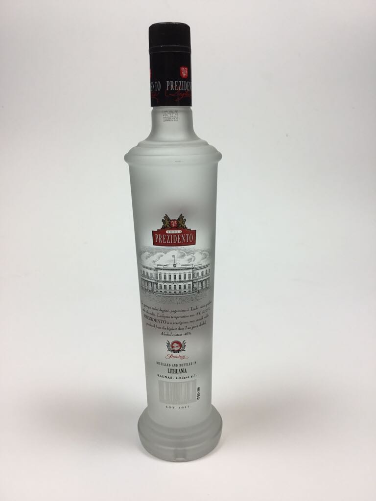 Vodka Prezidento - AB Stumbras (750mL) alcohol collectible [Barcode 4770033221340] - Main Image 2