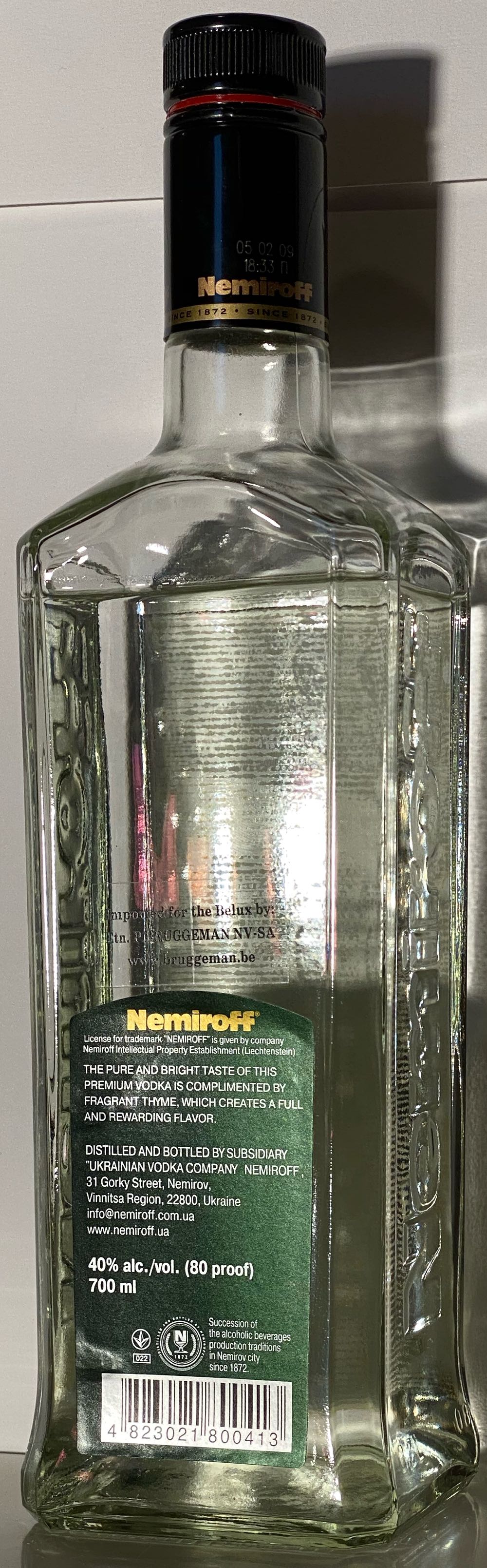 Nemiroff Vodka - Nemiroff Vodka company (50 mL) alcohol collectible [Barcode 4823021800413] - Main Image 4