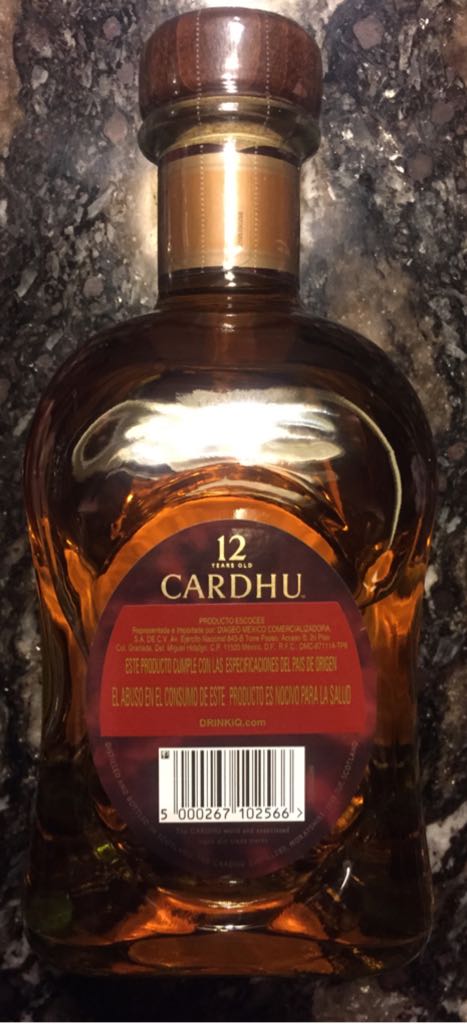 Cardhu 12 - Cardhu (700 mL) alcohol collectible [Barcode 5000267102566] - Main Image 2