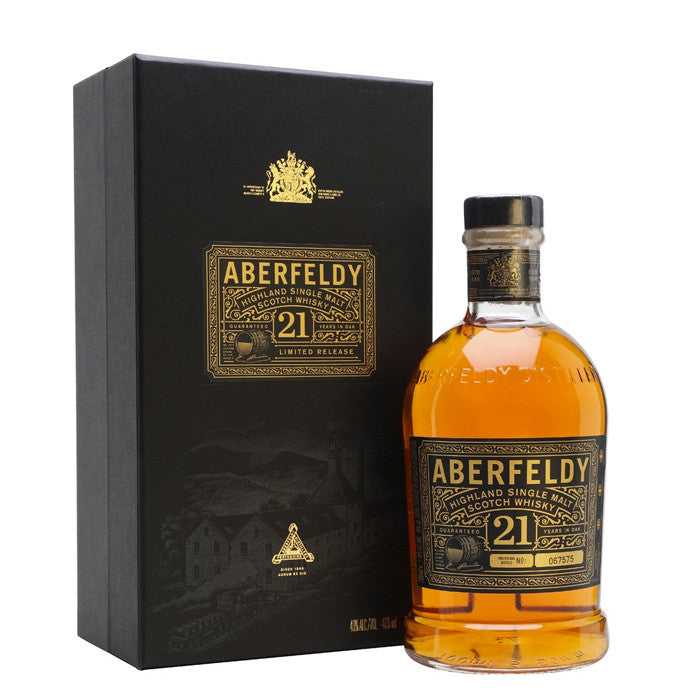 Aberfeldy 21 Years Old Limited Release  - John Dewar & Sons Ltd., Perthshire, Scotland (750 mL) alcohol collectible [Barcode 5000277003587] - Main Image 2